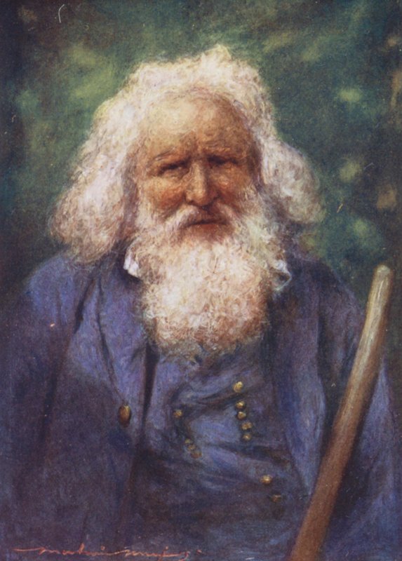 Ślepy żebrak (kolorowa litografia) autorstwa Mortimer Ludington Menpes