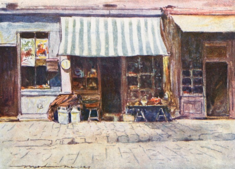 Cremerie na Rue St Honore autorstwa Mortimer Ludington Menpes