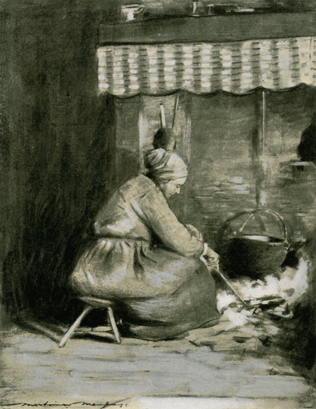 Staromodne palenisko autorstwa Mortimer Ludington Menpes