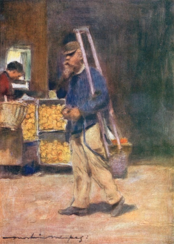 Pomarańczowy sprzedawca autorstwa Mortimer Ludington Menpes