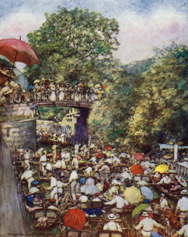 Boulters Lock, Ascot niedziela autorstwa Mortimer Ludington Menpes