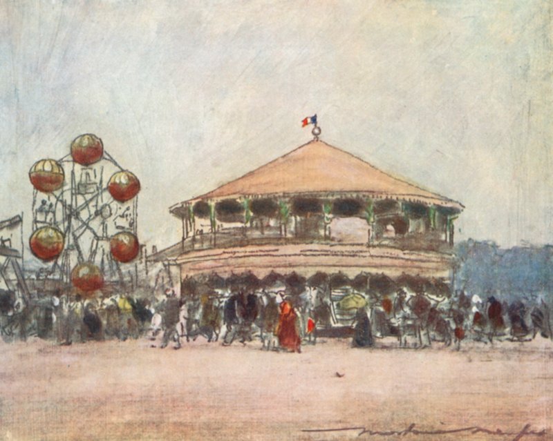 Fete w pobliżu hotelu Des Invalides autorstwa Mortimer Ludington Menpes