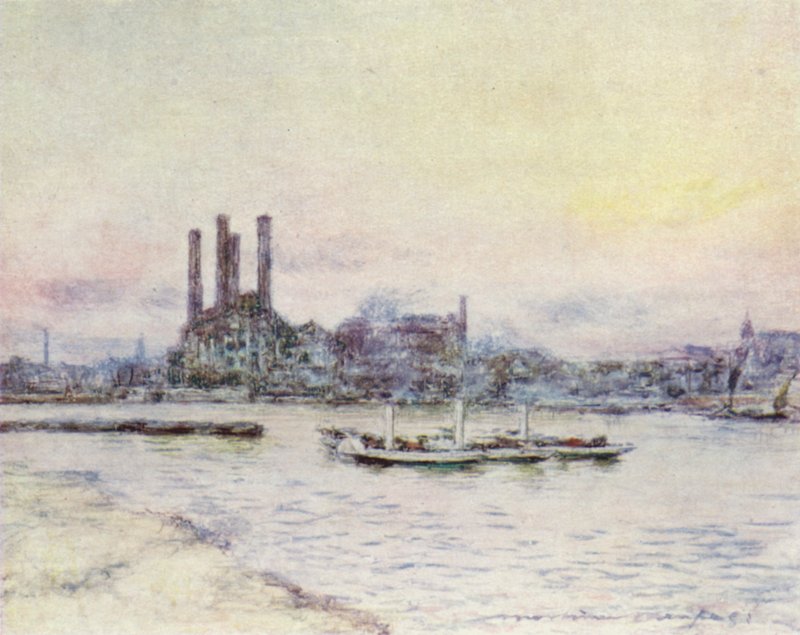 Z Battersea Bridge autorstwa Mortimer Ludington Menpes