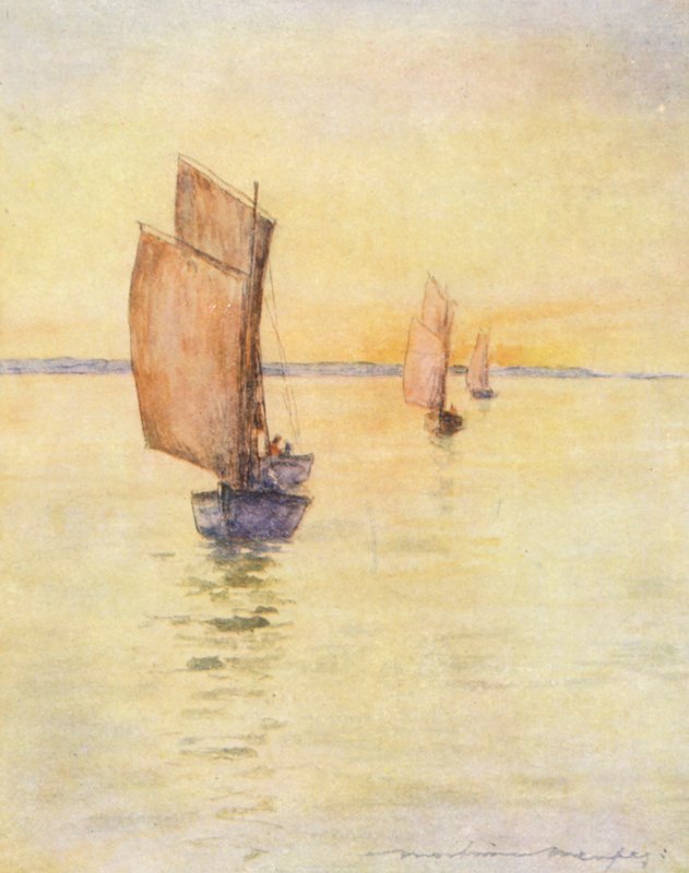 Homeward Bound (kolorowa litografia) autorstwa Mortimer Ludington Menpes