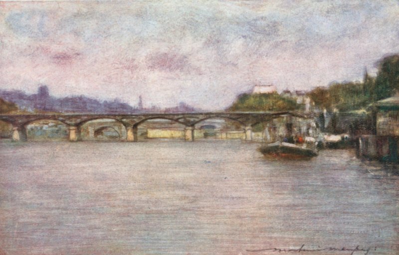 Pont des Arts (Późne popołudnie) autorstwa Mortimer Ludington Menpes