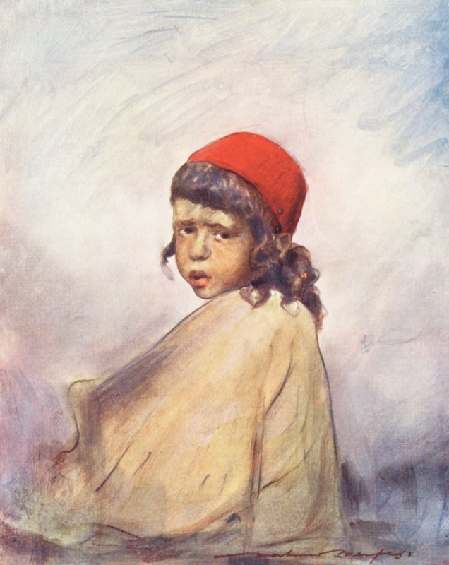 Dzieci świata: Cashmere, At Sopoor (kolorowa litografia) autorstwa Mortimer Ludington Menpes