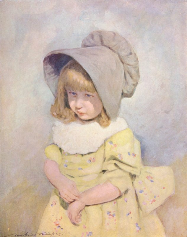 Dzieci świata: Angielski, Lilac Sunbonnet (kolorowa litografia) autorstwa Mortimer Ludington Menpes