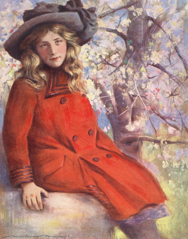 Dzieci świata: Angielski, Majowe kwiaty (kolorowa litografia) autorstwa Mortimer Ludington Menpes