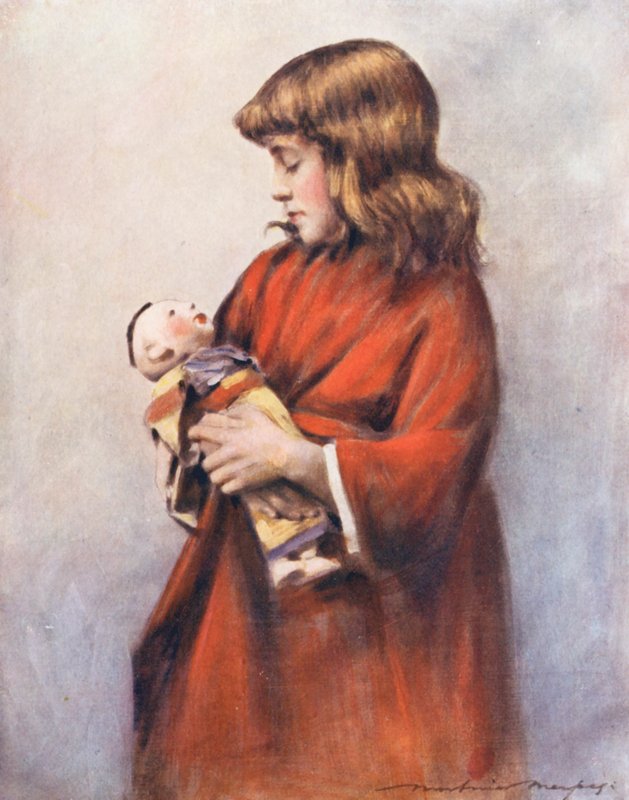 Dzieci świata: Angielski, Lalka (kolorowa litografia) autorstwa Mortimer Ludington Menpes
