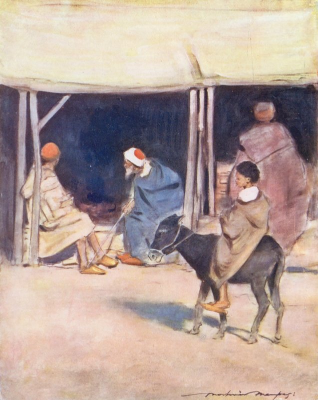Dzieci świata: Moorish, Mid-day (kolorowa litografia) autorstwa Mortimer Ludington Menpes