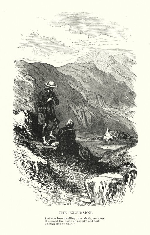 William Wordsworth: Wycieczka (Grawerowanie) autorstwa Myles Birket (after) Foster