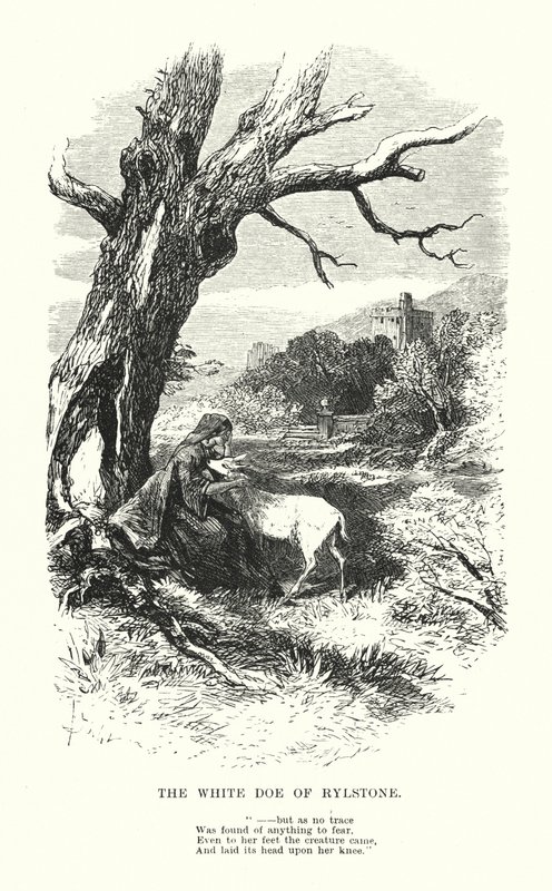 William Wordsworth: Biała Łania z Rylstone (grawerowanie) autorstwa Myles Birket (after) Foster