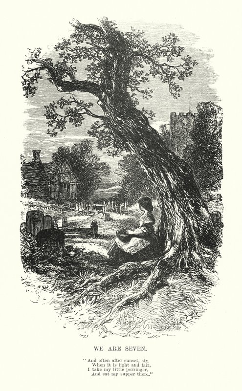 William Wordsworth: We Are Seven (grawerunek) autorstwa Myles Birket (after) Foster