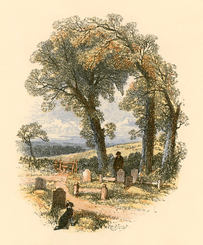 Scena na cmentarzu autorstwa Myles Birket Foster