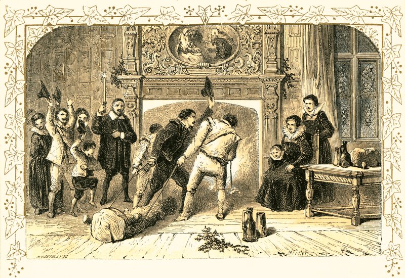 Ceremonia wigilijna autorstwa Myles Birket Foster