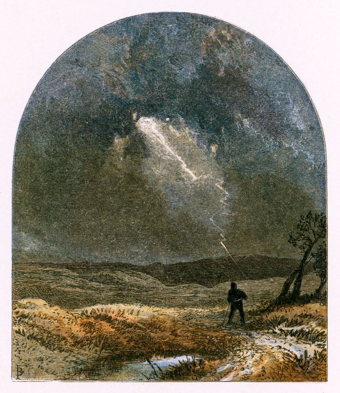 Ilustracja do „Pięknej młodzieży oślepionej piorunem” autorstwa Myles Birket Foster