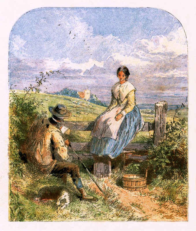 د صحرا کلي پولي لپاره مثال autorstwa Myles Birket Foster