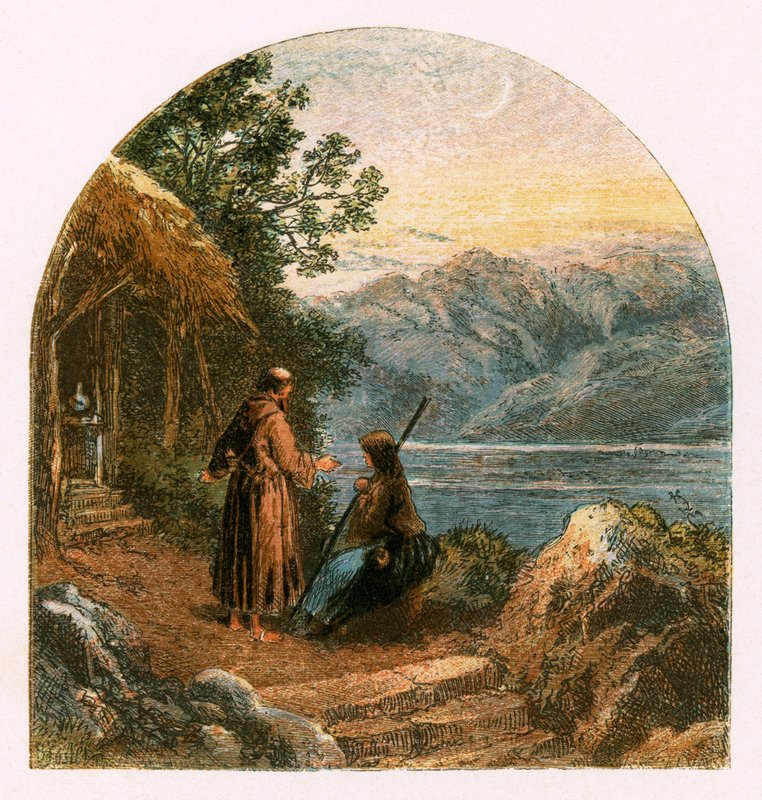Ilustracja do „Pustelnika” autorstwa Myles Birket Foster