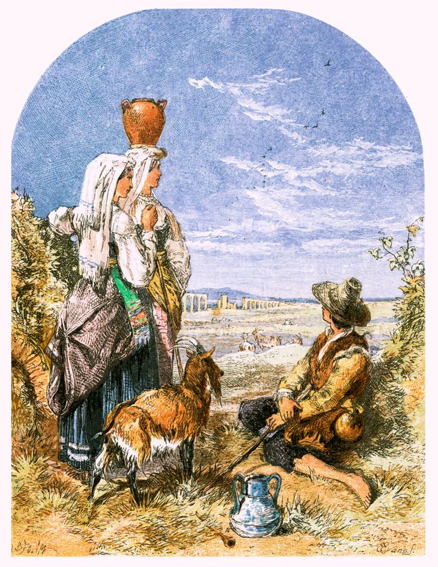 Ilustracja do filmu „Podróżnik” autorstwa Myles Birket Foster