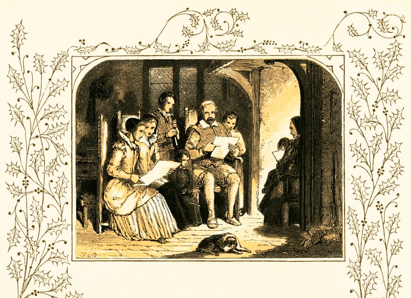 Śpiewanie kolęd autorstwa Myles Birket Foster