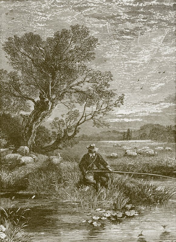 Życzenie wędkarza autorstwa Myles Birket Foster
