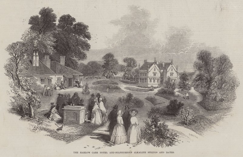 Hotel Harlow Carr i siarkowe źródła alkaliczne i łaźnie autorstwa Myles Birket Foster