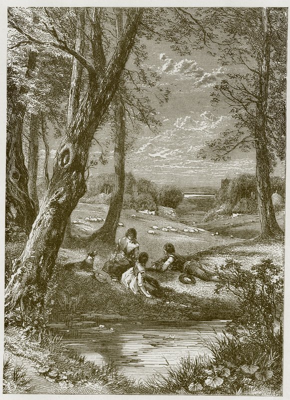 Pochwała życia rodaka autorstwa Myles Birket Foster