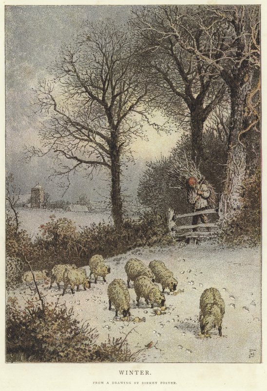 Zima autorstwa Myles Birket Foster
