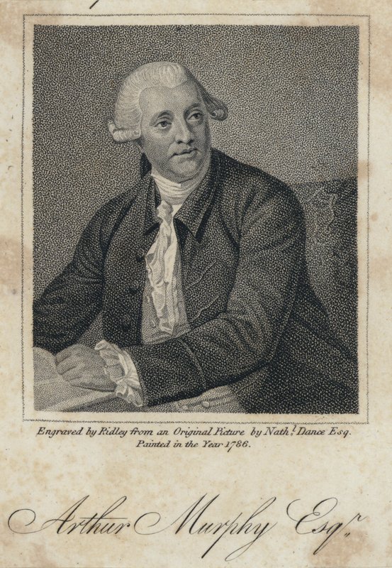 Arthur Murphy, irlandzki pisarz (grafika) autorstwa Nathaniel (after) Dance Holland
