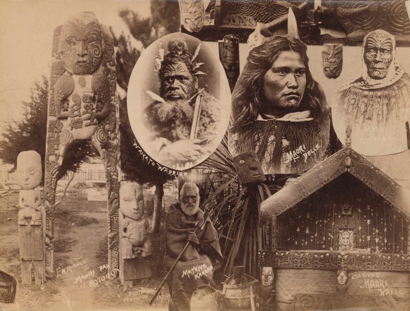 Maorysi, Nowa Zelandia (zdjęcie czarno-białe) autorstwa New Zealand Photographer