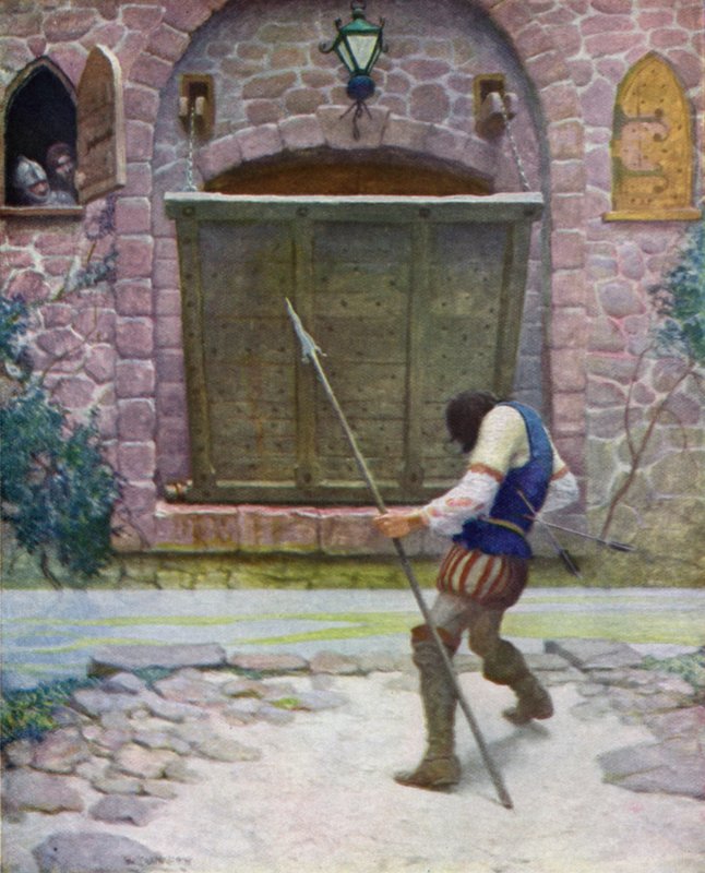 Ilustracja do Czarnej strzały autorstwa Roberta Louisa Stevensona autorstwa Newell Convers Wyeth
