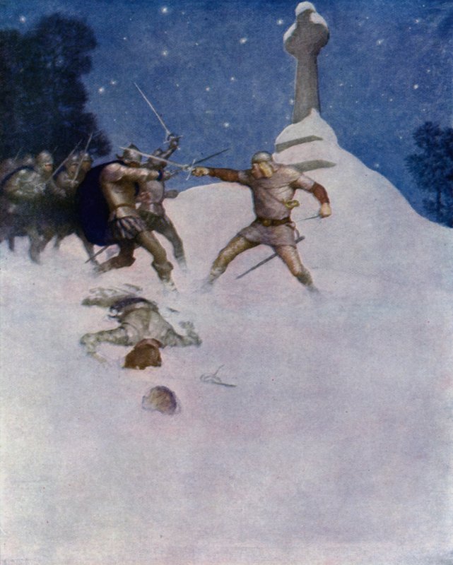 Ilustracja do Czarnej strzały autorstwa Roberta Louisa Stevensona autorstwa Newell Convers Wyeth