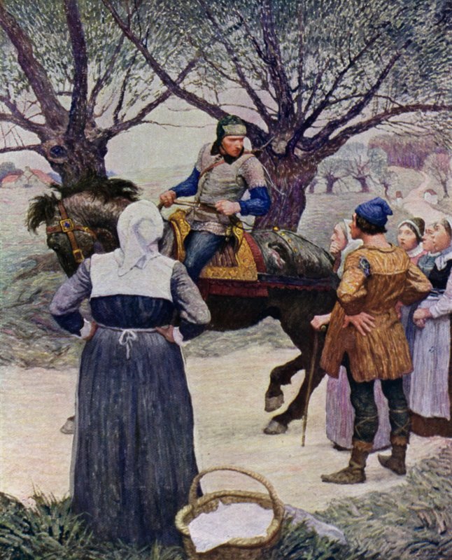 Ilustracja do Czarnej strzały autorstwa Roberta Louisa Stevensona autorstwa Newell Convers Wyeth
