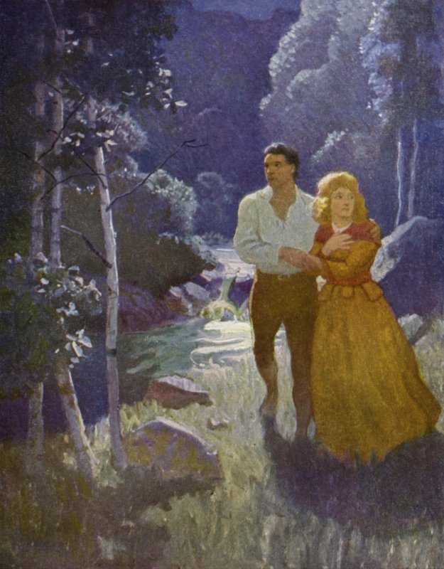 Ilustracja do Ostatniego Mohikanina autorstwa Newell Convers Wyeth