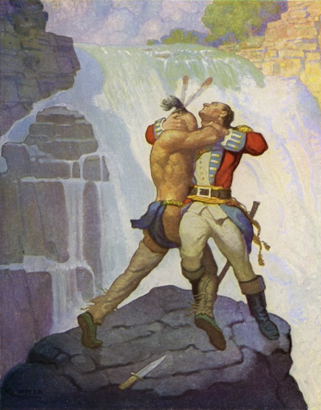 Ilustracja do Ostatniego Mohikanina autorstwa Newell Convers Wyeth