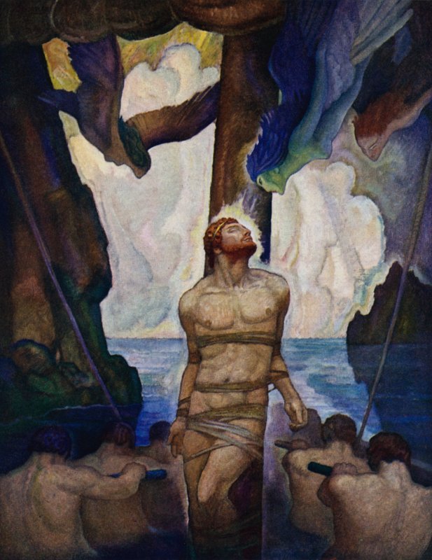 Odyseja: Syreny autorstwa Newell Convers Wyeth