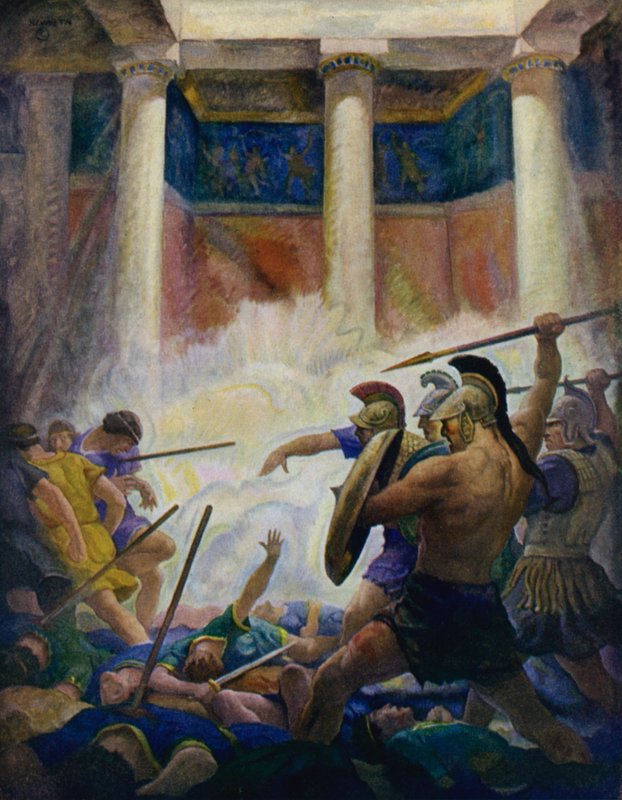 Odyseja: Rzeź zalotników autorstwa Newell Convers Wyeth