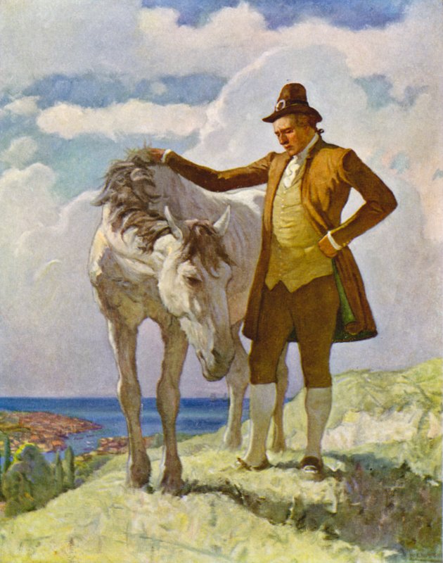 Sir Nat i Koń autorstwa Newell Convers Wyeth
