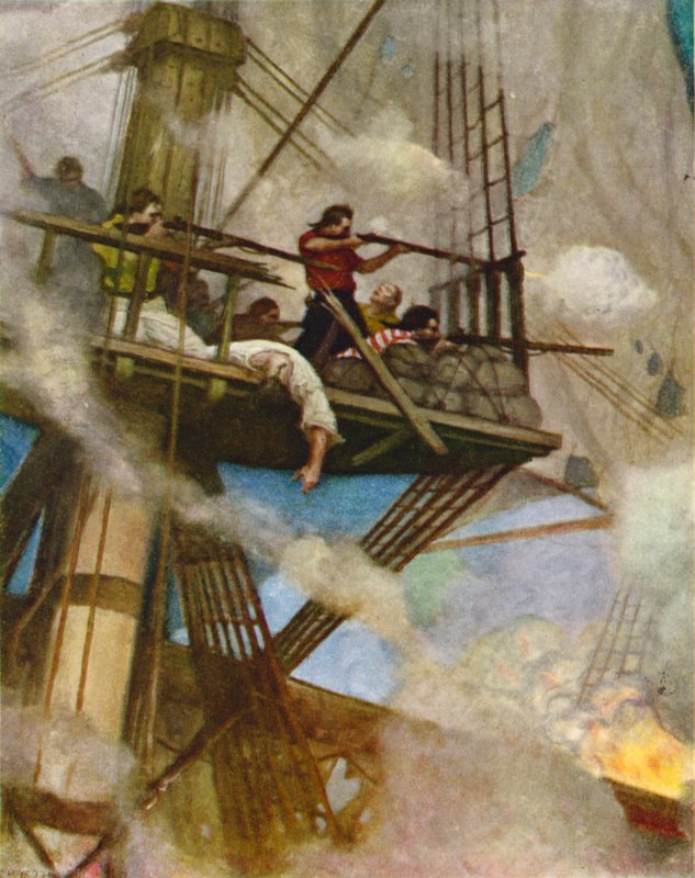 Walka w czołówce autorstwa Newell Convers Wyeth