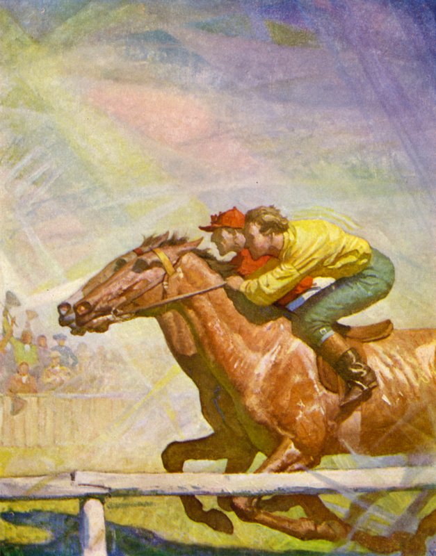 Wyścig konny autorstwa Newell Convers Wyeth