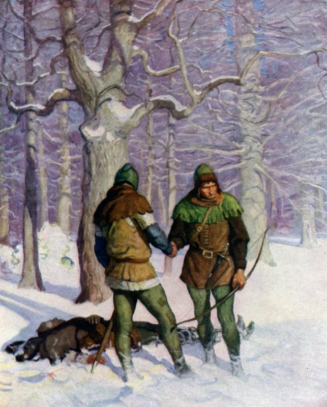 Ilustracja do Czarnej strzały autorstwa Roberta Louisa Stevensona autorstwa Newell Convers Wyeth