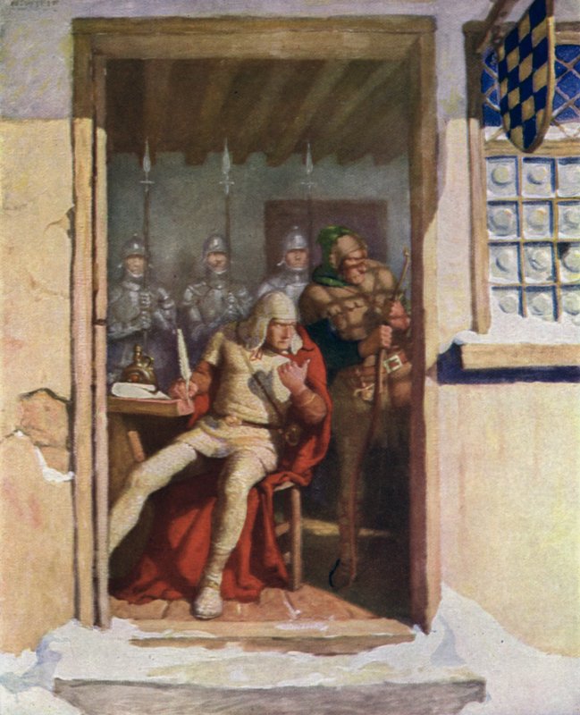 Ilustracja do Czarnej strzały autorstwa Roberta Louisa Stevensona autorstwa Newell Convers Wyeth