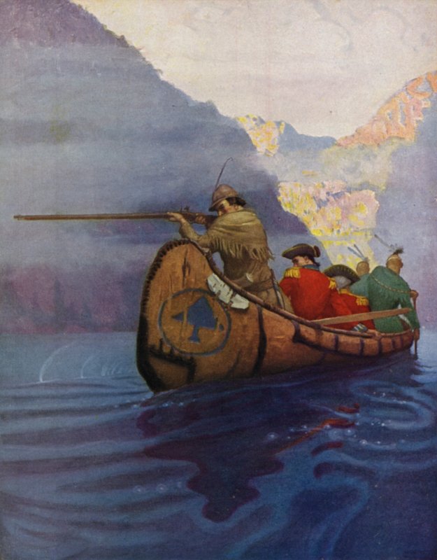 Ilustracja do Ostatniego Mohikanina autorstwa Newell Convers Wyeth