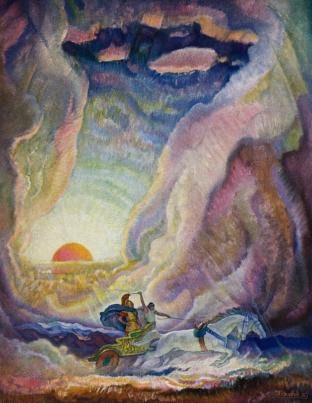 اوډیسي: ټیلماچس د نیستور پولی په کرایټ کې autorstwa Newell Convers Wyeth