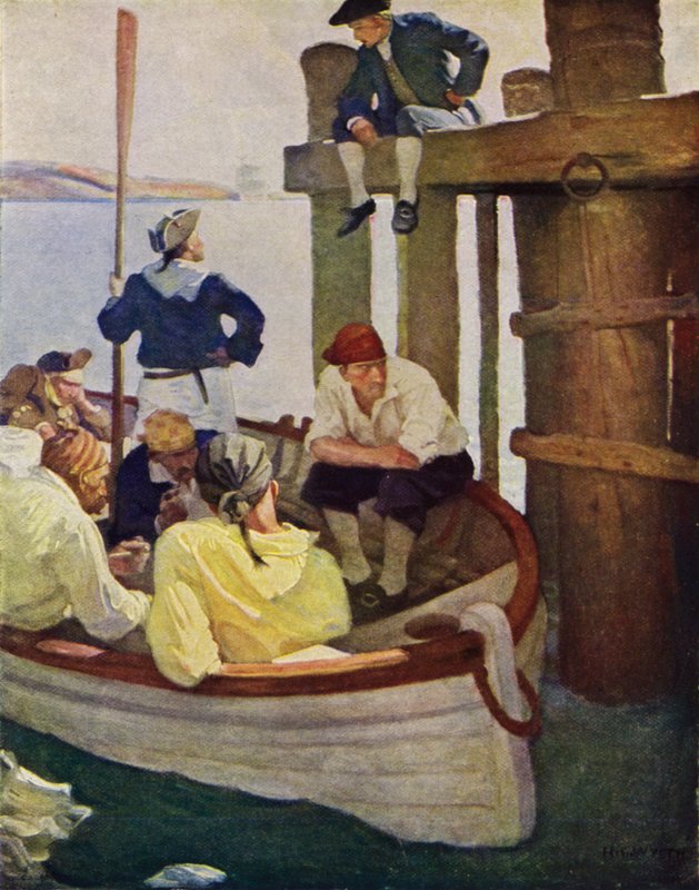 Ilustracja do filmu Porwana przez Roberta Louisa Stevensona (kolor lito) autorstwa Newell Convers (after) Wyeth
