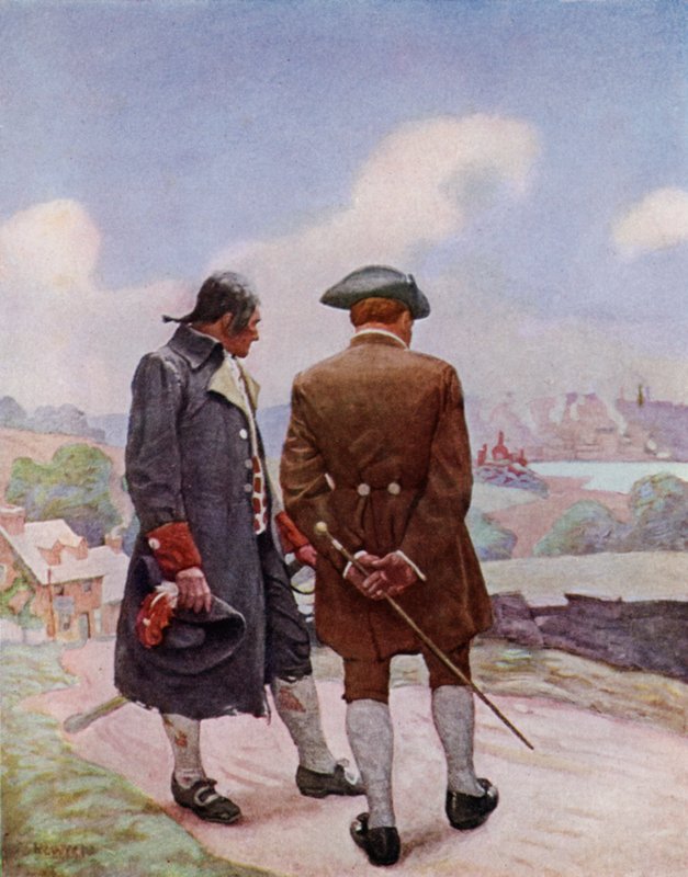 Ilustracja do filmu Porwana autorstwa Roberta Louisa Stevensona (kolor lito) autorstwa Newell Convers (after) Wyeth