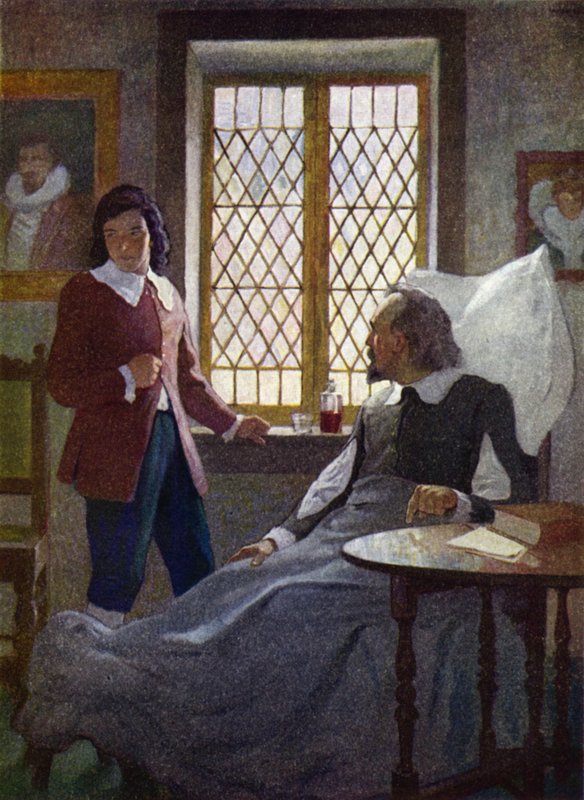 Ilustracja do Robinsona Crusoe (kolor lito) autorstwa Newell Convers (after) Wyeth