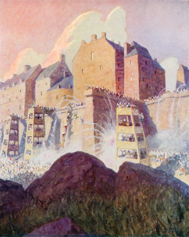 Bitwa o zamek Stirling autorstwa Newell Convers (after) Wyeth