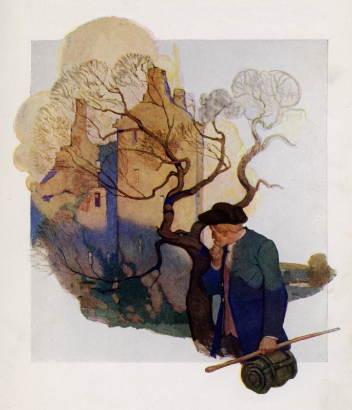 Ilustracja na stronie tytułowej do filmu Porwany przez Roberta Louisa Stevensona (kolor lito) autorstwa Newell Convers (after) Wyeth