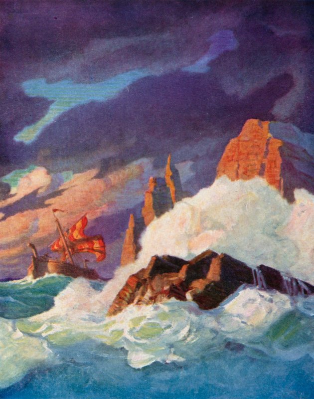 Burza w Zatoce Clyde autorstwa Newell Convers Wyeth